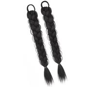 Synthetic Fiber Low Braid Ponytail Hairtie 2PCS For Quick Hair Styling Women Everyday Use Extension Braid Rope Natural Looking Hair Extension