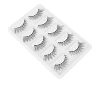 Synthetic Fiber Natural Black Handmade Thick False Eyelashes | Ultra Thin Fiber, Comfortable Wear, Natural Look, Wedding Event and Night, Professional Applications