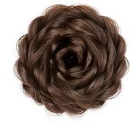 Synthetic Fiber Rose Flower Bun Hair Clip Updos Hairpiece For Women Quick Styling Of Daily And Formal Event Synthetic Clip