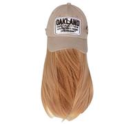 Synthetic Fiber Wigs Hat Soft Adjustable Baseball Caps For Women With Long Straight Hair Women Accessories Hairstyle Caps