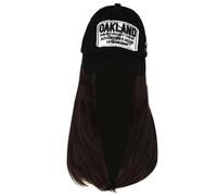 Synthetic Fiber Wigs Hat Soft Adjustable Baseball Caps For Women With Long Straight Hair Women Accessories Hairstyle Caps