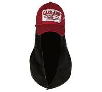 Synthetic Fiber Wigs Hat Soft Adjustable Baseball Caps For Women With Long Straight Hair Women Accessories Hairstyle Caps