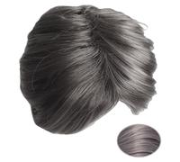 Synthetic Fiber Wigs Middle Parted Hairpiece Men’s Toupee For Everyday Wear Synthetic Fiber
