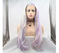 Synthetic Front Wigs,Matte Style Layered Hairstyle Front Wig Purple Hair Women's Purple Wig Mid Length Silvia (24 Inches)