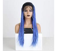 Synthetic Front Wigs Synthetic Front Wigs Women'S Long Ombre Blond Wig Free Partial Synthetic Front Wig Two Tone Blond 2X Twist Braid Wig Cosplay Wig,B,18 Inches (18 Inches|A)