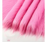 Synthetic Fur Fabric Long Pile 12cm Smooth Plush Fabric Home Decor Photo Shooting Background Handmade DIY Scene Setting（50cm*180cm）(5 Pink 1)