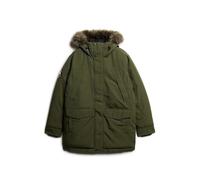 Superdry Men's Everest Faux Fur Trim Parka, Army Khaki Green, 3XL