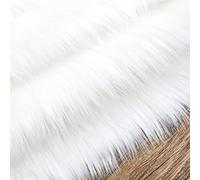 Synthetic Fur Plush Shaggy Long Pile White Light for DIY Crafts 160 x 50 cm, Blurred Material Soft Upholstery Decorative Carpets Props Photo Background(Color:Hair 3cm)
