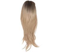 Synthetic Hair, Blond Wig, Blonde Layered Synthetic Hair Wigs, Front Lace Wig Bangs Long Straight Blond Hair Synthetic Heat Resistant Fiber Hair for Women 70cm Lc288