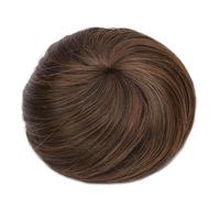 Synthetic Hair Buns Extension Drawstring Updo Donut Straight Fake Ballet Bun for Women Lady Elegant or Chic Look(Light Brown)
