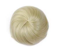 Synthetic Hair Buns Extension Drawstring Updo Donut Straight Fake Ballet Bun for Women Lady Elegant or Chic Look(Beach Blonde)