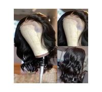 Synthetic Hair Human Hair Wig, Bob Wigs for Women Human Hair 180% Density Lace Front Wig 4X4 Pre Cut Lace Wear Go Glueless Wig Wigs for Women(10inches)