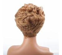 Synthetic Hair P1B/30 Short For Women Heat Resistant Mixed Brown Daily Party Ladies Wigs Natural Wavy 6Inch-#27-6inches