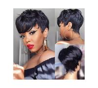 Synthetic Hair Short Pixie Cut Wig Human Hair for Black Women with Bangs Short Wig Human Hair Wigs Wigs for Women