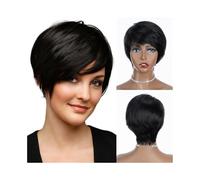 Synthetic Hair Straight Short Pixie Cut Wig for Women Brazilian Human Hair Wig With Bangs Wigs for Women