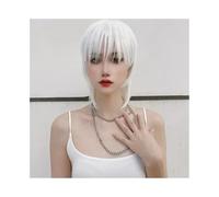 Synthetic Hair Wig Short Hair Chemical Fiber Wig Fluffy Natural Men and Women Short Straight Hair Wigs for Women