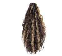 Synthetic Hairpiece, Natural Look Curls, Effortless Instant Style, Adjustable Secure Grip, Quick Style Change, Hair Wig Extensions, 22 Inch Black for Women Girls Cosplay