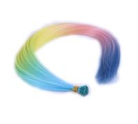 Synthetic I-Tip Hair Extensions,22 inch Heat Resistant Straight Hair,50 Strands Rainbow Color Hair Suitable for Women Girls DIY/Party/Holiday Wear and Go(T1/35)