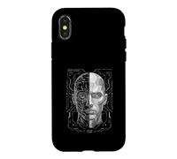 Synthetic Interface Half Human Half Machine HUD Core Art Case for iPhone X/XS