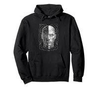 Synthetic Interface Half Human Half Machine HUD Core Art Pullover Hoodie