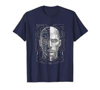 Synthetic Interface Half Human Half Machine HUD Core Art T-Shirt