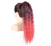 Synthetic Kinky Curly Hair Ponytails Cosplay Hairpiece Ribbon Drawstring Ponytail Extensions(1BT1762)
