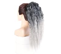 Synthetic Kinky Curly Hair Ponytails Cosplay Hairpiece Ribbon Drawstring Ponytail Extensions(1BT70)