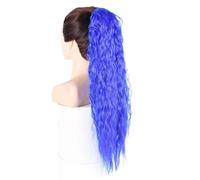 Synthetic Kinky Curly Hair Ponytails Cosplay Hairpiece Ribbon Drawstring Ponytail Extensions(A)