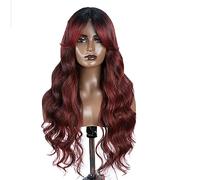 Synthetic Lace Front Wig Side Part Long Wavy Wigs Body Wavy Lace Front Wig Ombre Blonde Cosplay Wig For Women 4 150%#Lace Part Wig#36inches (HI-HOTTIE,150%#Lace Part Wig#28 Inch)