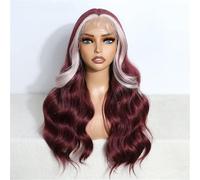 Synthetic Lace Front Wigs For Women 22 Inch Body Wave Brown Blonde Wine Red Wig Easy Wear White Wigs