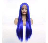Synthetic Lace Front Wigs Long Straight Straight Hair Ombre Blue Wig Glueless Heat Resistant Fiber Hair Lace Front Wigs For Women Middle Part Synthetic Natural Hair Wig,20 Inches (26Inches)