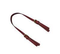 Synthetic Leather Adjustable Bag Strap with Dual Buckles for Clutch | Sturdy Tote Replacement Accessory, Mini Holes on Both Ends, for Pouch and Shopping Use