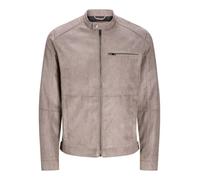 Jack & Jones Dylan Biker Leather Jacket Beige 2XL Men