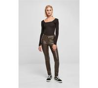 Synthetic leather Trousers medium size woman Urban Classics Brown 27