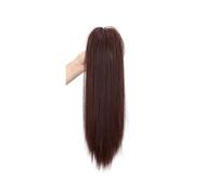 Synthetic Long Straight Black-Brown Claw Clip in Ponytail Extension for Women Everyday Use(2M33)