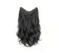 Synthetic Long Wavy U-shaped Clip In Hair Extensions 16Inch/20Inch/24inch For Women Hair Accessories Wear and Go(Natural Black,16inches)