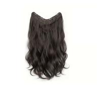 Synthetic Long Wavy U-shaped Clip In Hair Extensions 16Inch/20Inch/24inch For Women Hair Accessories Wear and Go(Brown Black,16inches)