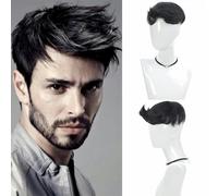 Synthetic Mens Wigs Short Layered Wavy hair Fit on Every Head Size Wig for Men and Boys-303-2