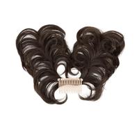 Synthetic Messy Bun Hair Piece Side Comb Clip in Wig Adjustable Styles Hairpiece for Women Elegant or Chic Look(Dark Brown)