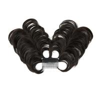 Synthetic Messy Bun Hair Piece Side Comb Clip in Wig Adjustable Styles Hairpiece for Women Elegant or Chic Look(Black Brown)