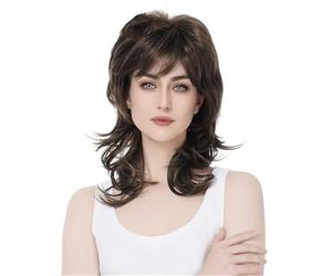 Synthetic Natural Medium Long Wavy Wig For Women Blonde Wigs