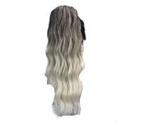 Synthetic Natural Wave Drawstring Ponytail Extension 18 Inch Long Wavy Clip In Pony Tail Hairpiece For Daily Party Use For Women(Color6)