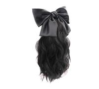 Synthetic Ponytail Hair Clip Fountain Ponytail Hair Extensions Bowknot Natural Curly Hair Extensions Elegant Hair Decors