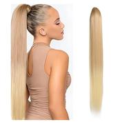 Synthetic Ponytails Women's Long Curly Drawstring Synthetic Wig Big Wave Gradient Ponytail(Color 6)