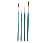 Synthetic Rigger Paint Brush Set of 4 for Watercolour, Oil & Acrylic