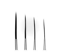 Synthetic Rigger Paint Brushes, Set of 4, For Watercolour Oil Acrylic & Ink, Rigger, Fine Detail, Precision, Detailing, Script Liner Set, Acrylic Paint
