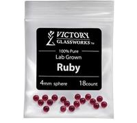 Synthetic Ruby Balls, Precision Ball Inserts for CNC Probe Stylus, Jewelry Making, Beading, Bracelets & Crafts (4mm Pack of 18)