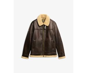 Synthetic sheepskin aviator jacket Superdry Marron XL