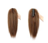 Synthetic Short Straight Ponytail Extensions Claw Clip Half Tied Pony Tail False Hair Piece for Women Girls(2M30)