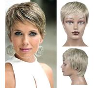 Synthetic Short Straight Wig With Bangs For Women Heat Resistant Hair Natural Black Brown Blonde Orange Wigs-PX8-4I27I613-4inches-1 PC